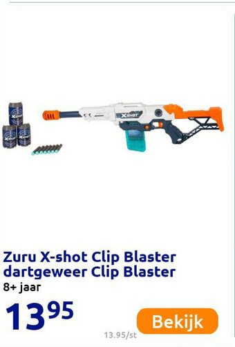 Action Zuru X-shot Clip Blaster dartgeweer Clip Blaster aanbieding