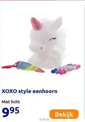 Action Xoxo style eenhorn aanbieding