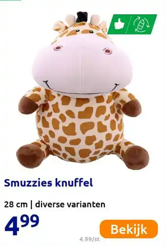 Action Smuzzie knuffel aanbieding
