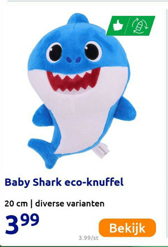 Baby Shark eco-knuffel