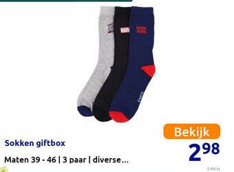 Action Sokken giftbox aanbieding