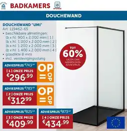 Zelfbouwmarkt DOUCHEWAND UMI aanbieding