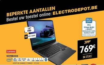Electro Depot Lenovo Notebook aanbieding