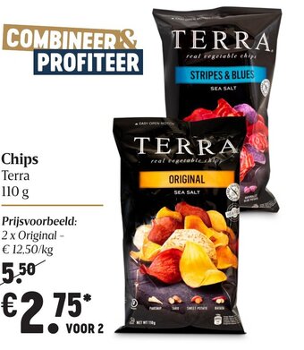 Delhaize Chips 110g aanbieding
