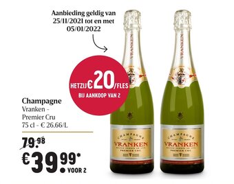 Delhaize Champagne 75cl aanbieding
