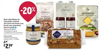 Delhaize Rode wijn (Abbaye de Fontcaude) mosterd, all in mix voor brood, kaas, brood, saus, peperkoeks, biier of roomijs aanbieding