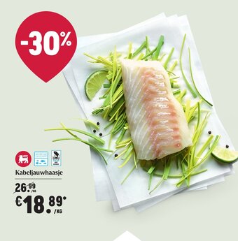 Delhaize Kabeljauwhaasje aanbieding
