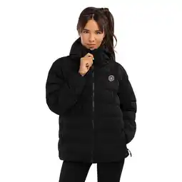 Decathlon Dames Lifestyle waterbestendig puffer jack Shelter-W Zwart aanbieding