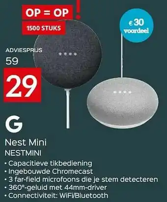 Selexion Google nest mini nestmini aanbieding