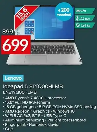 Selexion Lenovo ideapad 5 81yq00hlmb ln81yq00hlmb aanbieding