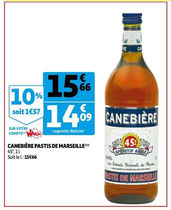 Auchan Canebiere pastis de marseille 1l aanbieding