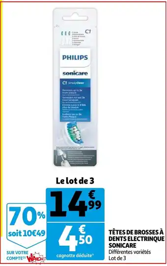 Tetes de brosses a dents electrinique sonicare
