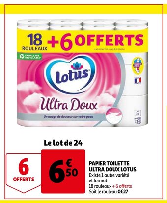 Papier toilette ultra doux lotus