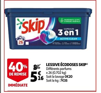 Auchan Lessive ecodoses skip aanbieding