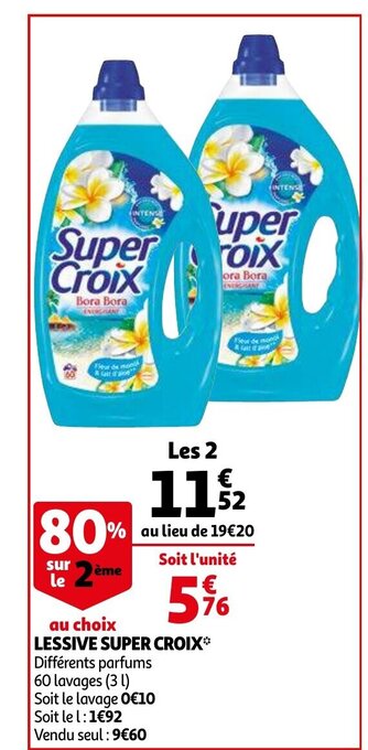 Auchan Lessive super croix 3l aanbieding