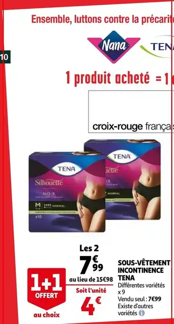Auchan Sous-vetement incontinence tena aanbieding