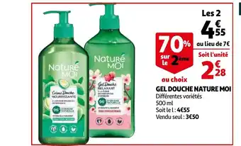 Auchan Gel douche nature moi 500ml aanbieding