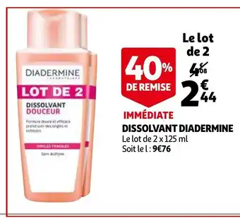 Immediate dissolvant diadermine 2x125ml