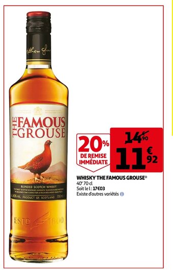 Auchan Whisky the famous grouse aanbieding