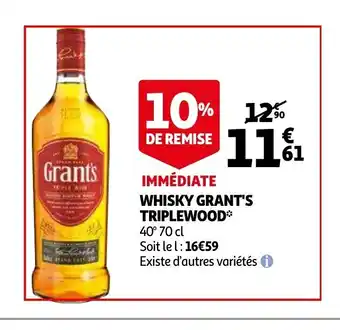 Auchan Immediate whisky grant's triplewood aanbieding