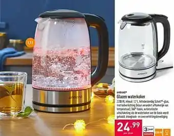 ALDI Ambiano glazen waterkoker aanbieding