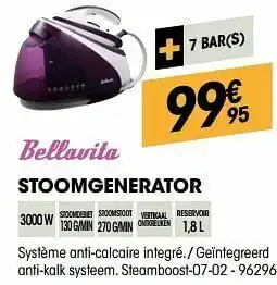 Electro Depot Bellavita stoomgenerator steamboost-07-02 aanbieding
