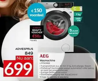 Selexion Aeg wasmachine l7fse96b aanbieding