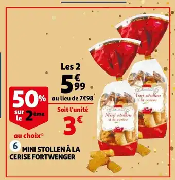 Auchan Mini stollen a la cerise fortwenger aanbieding