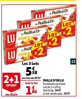 Auchan Paille d'or lu 2x170g aanbieding
