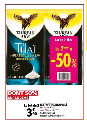 Auchan Riz thai taureau aile 2x500g aanbieding