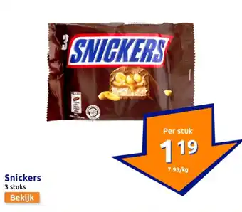 Action Snickers aanbieding