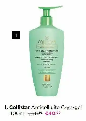 ICI PARIS XL Collistar anticellulite cryo-gel aanbieding