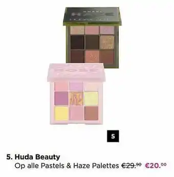 ICI PARIS XL Huda beauty op alle pastels + haze palettes aanbieding
