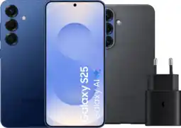 Coolblue Samsung Galaxy S25 128 Go Bleu Foncé 5G + Pack d'Accessoires aanbieding
