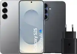 Coolblue Samsung Galaxy S25 256 Go Gris 5G + Pack d'Accessoires aanbieding