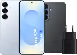 Coolblue Samsung Galaxy S25 256 Go Bleu Clair 5G + Pack d'Accessoires aanbieding