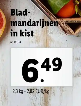 Lidl Blad- mandarijnen in kist aanbieding