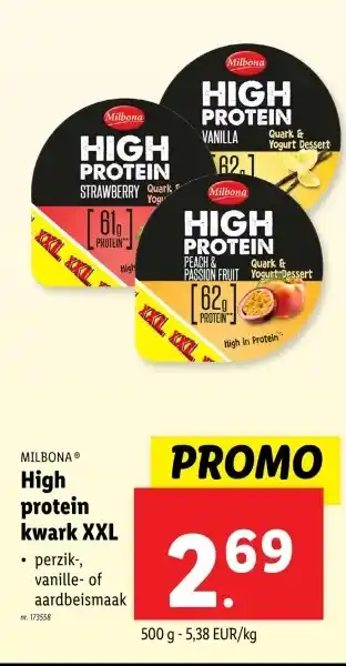 Lidl High protein kwark XXL aanbieding