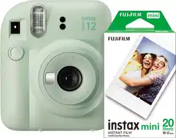 Coolblue Fujifilm Instax Mini 12 Mint Green + Fotopapier (20 stuks) aanbieding