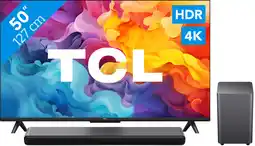 Coolblue TCL 4K LED 50P61B + TCL S55H 2.1 Barre de Son aanbieding