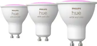 Coolblue Philips Hue White and Color GU10 Lot de 3 aanbieding