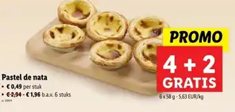 Lidl Pastel de nata aanbieding