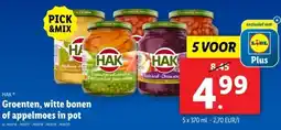 Lidl Hak groenten witte bonen of appelmoes in pot aanbieding