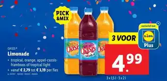 Lidl Oasis limonade aanbieding