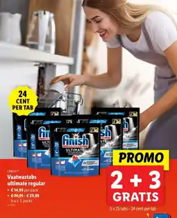 Lidl Finish vaatwastabs ultimate regular aanbieding