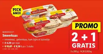 Lidl Maredsous Smeerkaas aanbieding