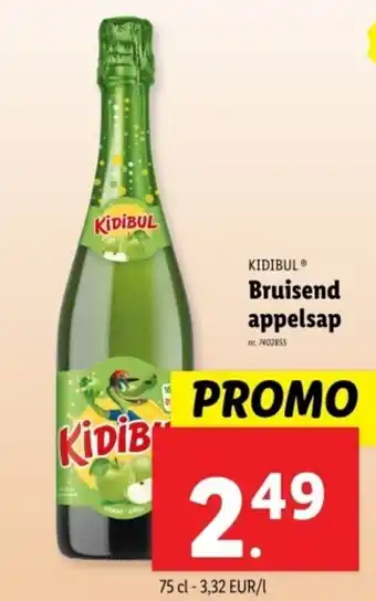 Lidl Kidibul bruisend appelsap aanbieding