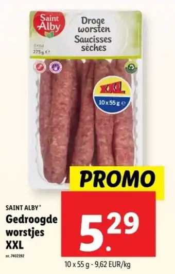 Lidl Saint alby Gedroogde worstjes XXL aanbieding