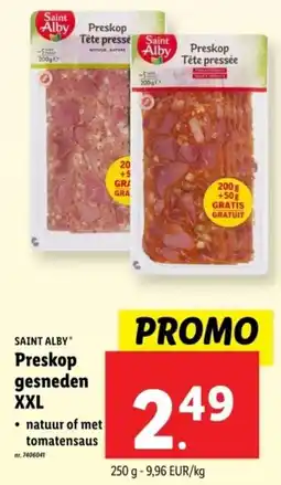 Lidl Saint alby Preskop gesneden XXL aanbieding