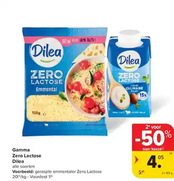 Carrefour Gamma Zero Lactose Dilea aanbieding